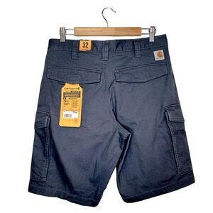 NWT CARHARTT Gray Rugged Flex Relaxed Fit Canvas Cargo Shorts Men’s Size 32